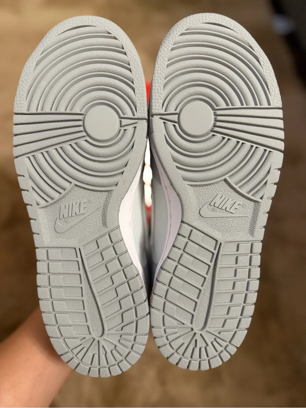Nike Kids Grey and White Low-Top Sneakers